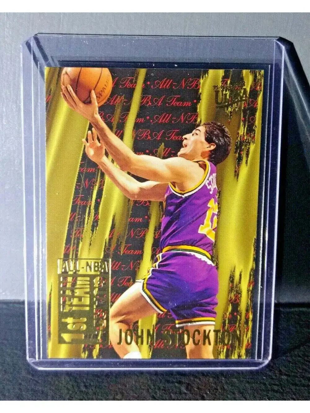 1995-96 John Stockton Fleer Ultra All-NBA Team #5 Basketball Card